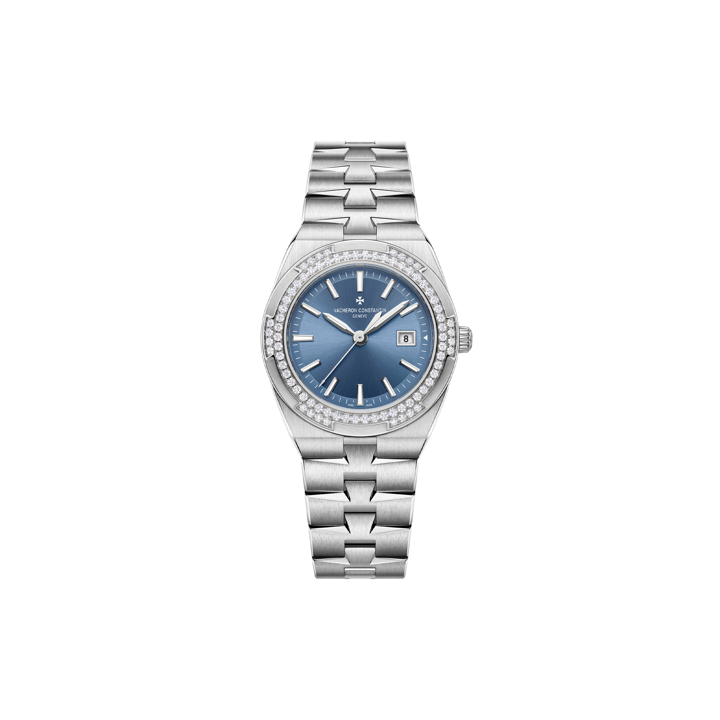 vacheron Co*sta*t*n overseas quartz 33 mm steel watch 1225v/200a-b590